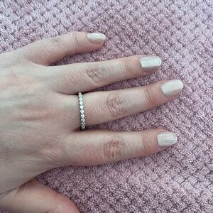 Dainty Moissanite Eternity Ring